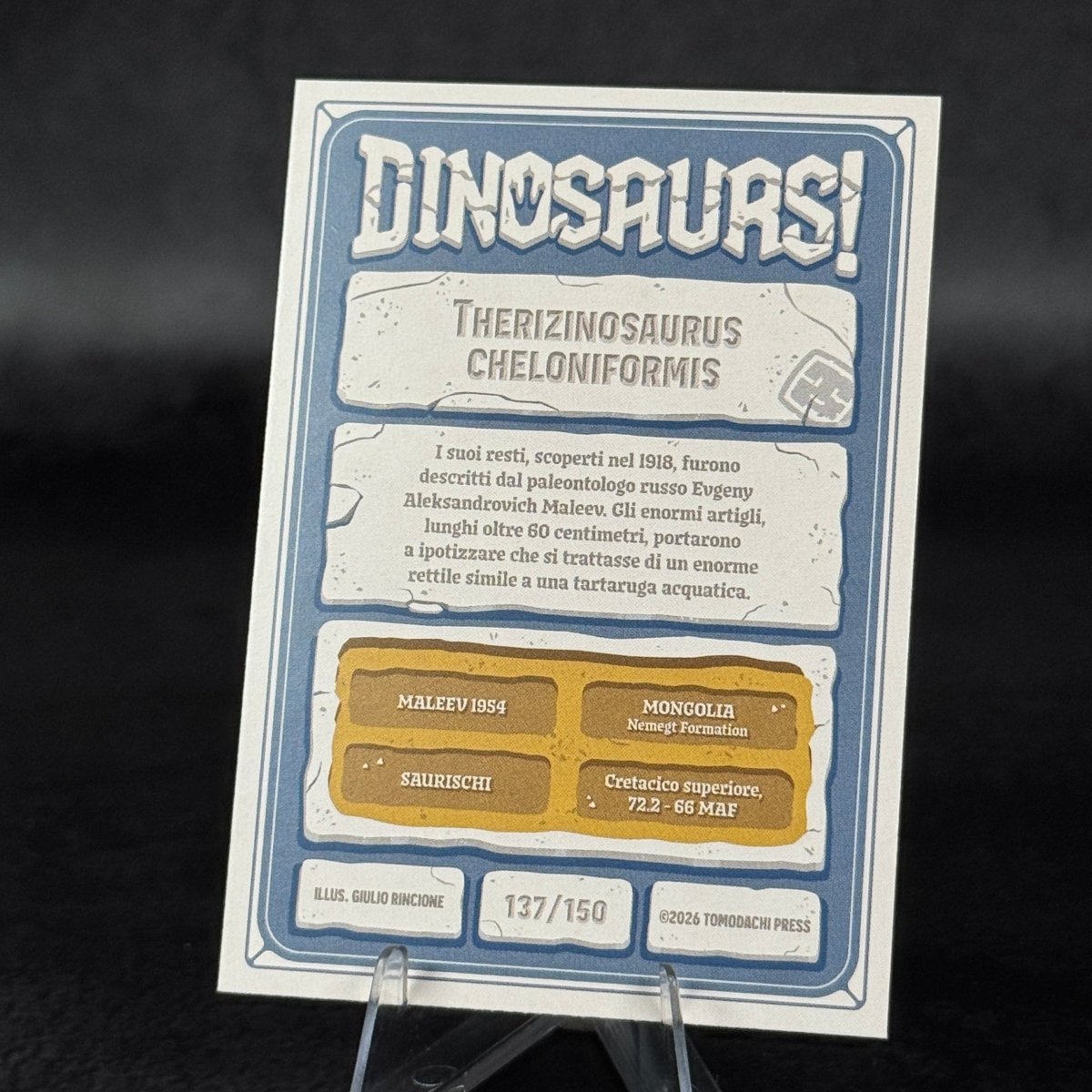 137 | THERIZINOSAURUS CHELONIFORMIS by Giulio Rincione | BraccoTCG