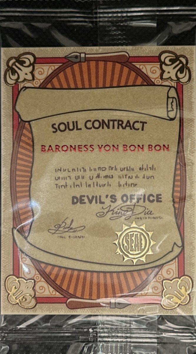 Contract Baronessa von bon bon - Cuphead out of the cards by Dario Moccia | BraccoTCG
