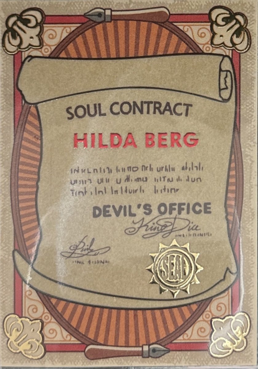Contract Hilda berg - Cuphead out of the cards by Dario Moccia | BraccoTCG