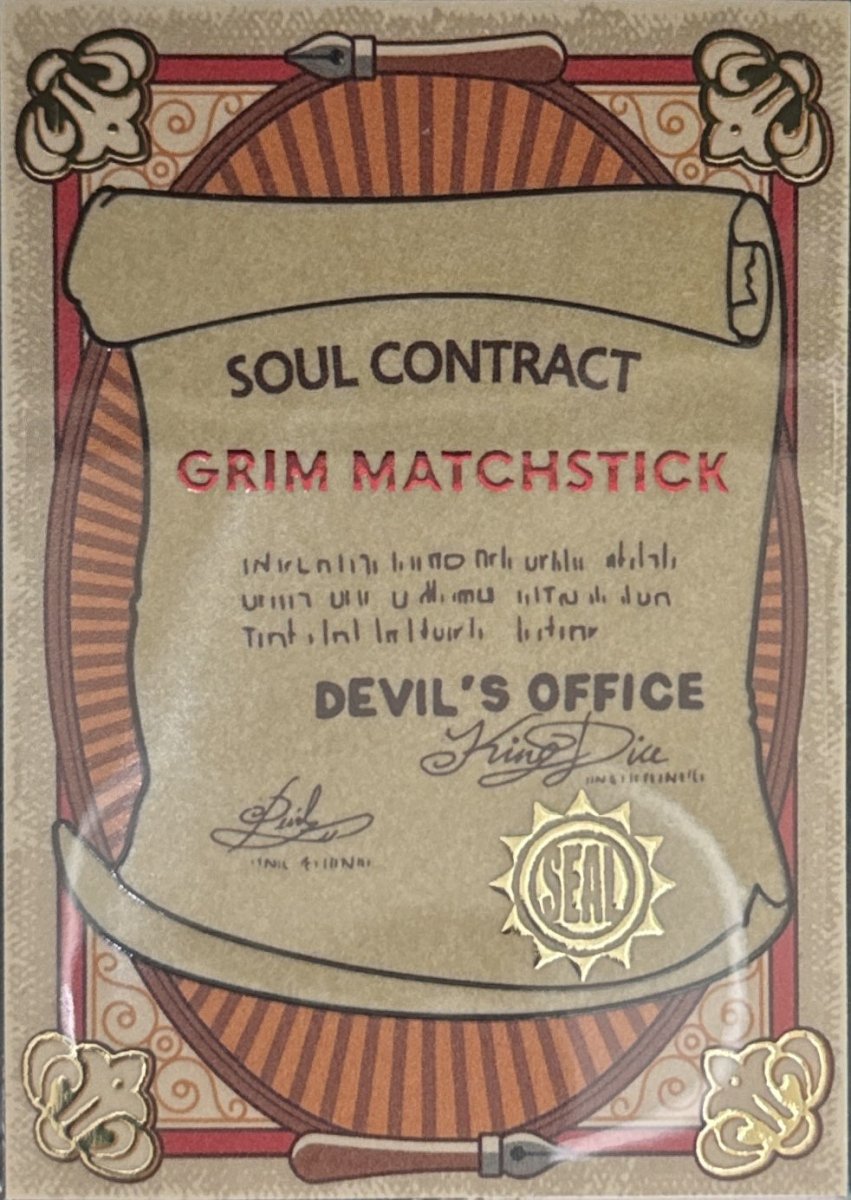 Contract Grim Matchstick - Cuphead out of the cards by Dario Moccia | BraccoTCG